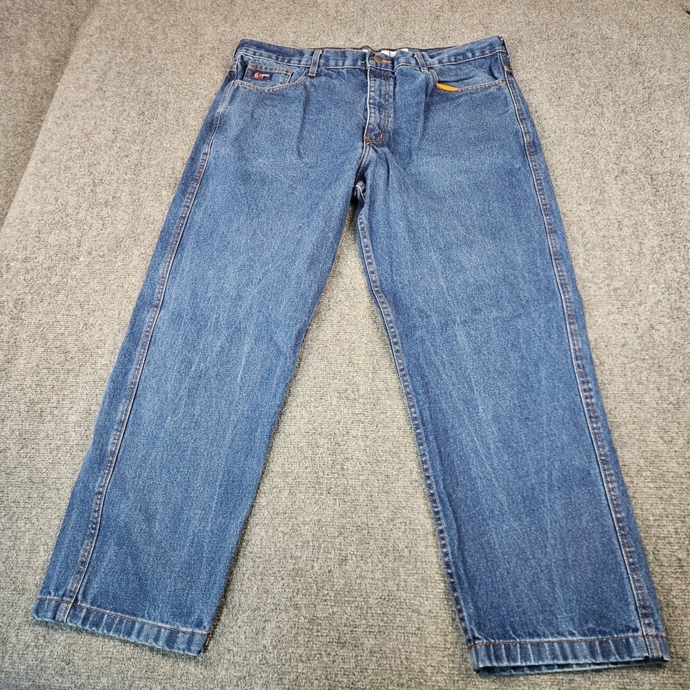 Lapco FR Mens Flame Resistant Denim Work Jeans CAT 2 NFPA 2112 40x30 Blue D-PIND